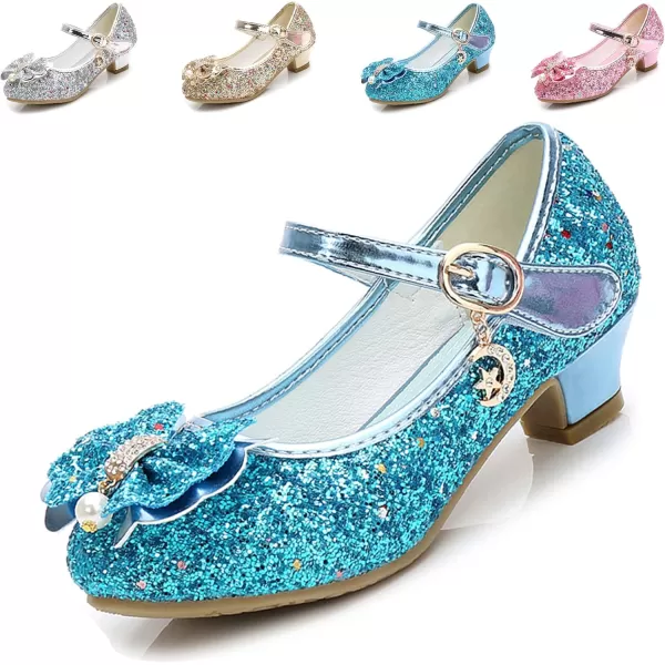 Cadidi Dinos Girls Dress Shoes Wedding Party Heel Mary Jane Princess Flower Shoes 