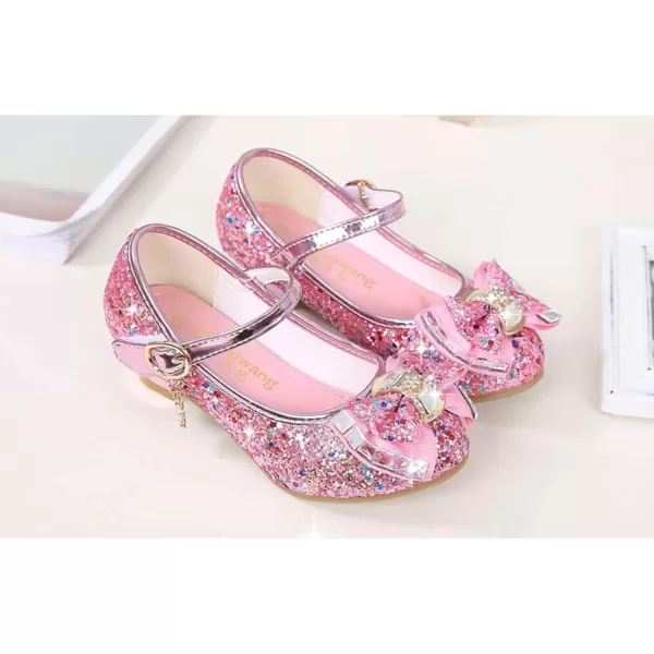 Cadidi Dinos Girls Dress Shoes Wedding Party Heel Mary Jane Princess Flower Shoes 