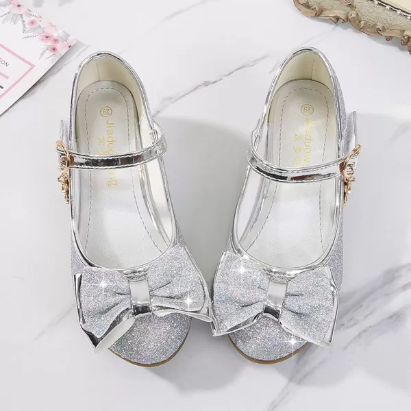 Cadidi Dinos Girls Dress Shoes Wedding Party Heel Mary Jane Princess Flower Shoes 