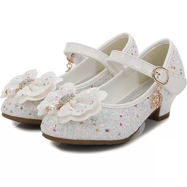 Cadidi Dinos Girls Dress Shoes Wedding Party Heel Mary Jane Princess Flower Shoes 