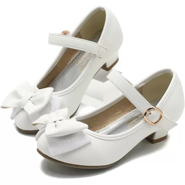 Cadidi Dinos Girls Dress Shoes Wedding Party Heel Mary Jane Princess Flower Shoes 