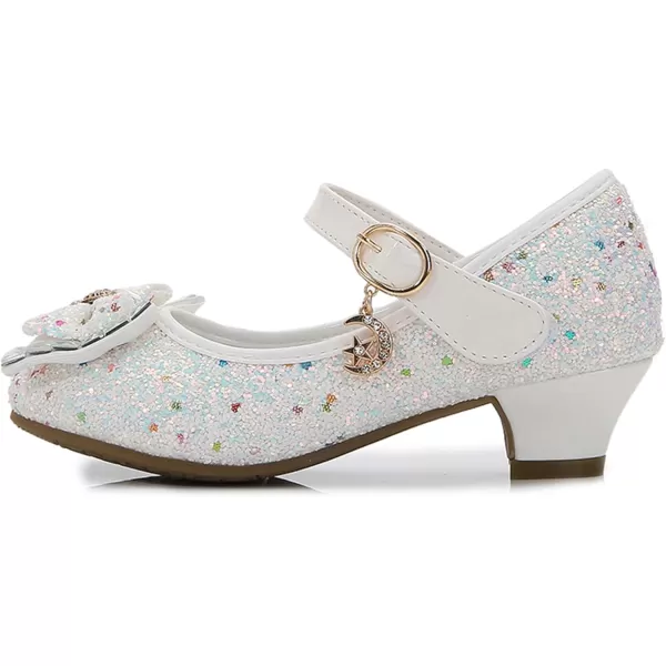 Cadidi Dinos Girls Dress Shoes Wedding Party Heel Mary Jane Princess Flower Shoes 