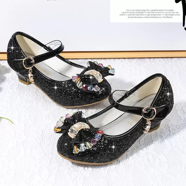 Cadidi Dinos Girls Dress Shoes Wedding Party Heel Mary Jane Princess Flower Shoes 