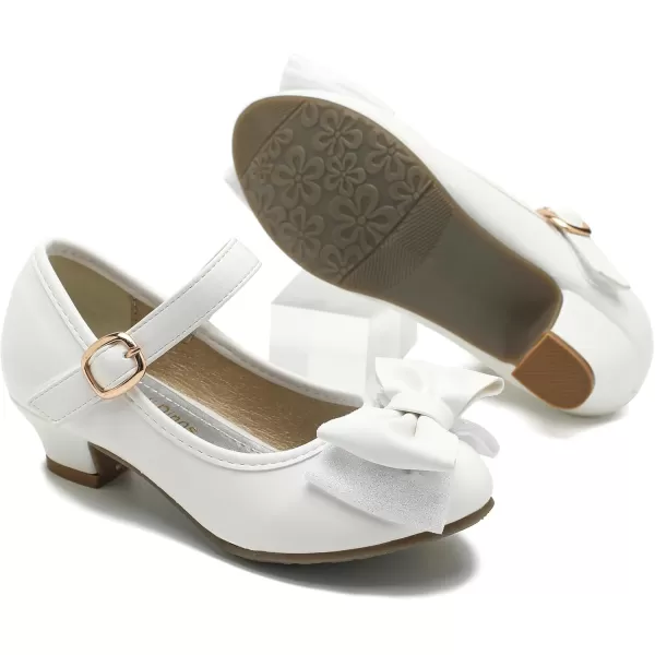 Cadidi Dinos Girls Dress Shoes Wedding Party Heel Mary Jane Princess Flower Shoes 