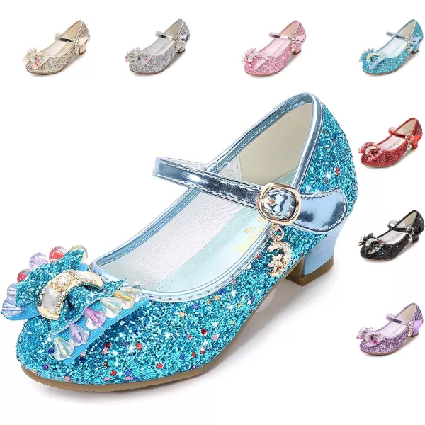 Cadidi Dinos Girls Dress Shoes Wedding Party Heel Mary Jane Princess Flower Shoes 