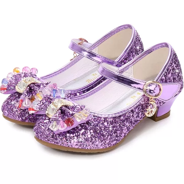 Cadidi Dinos Girls Dress Shoes Wedding Party Heel Mary Jane Princess Flower Shoes 