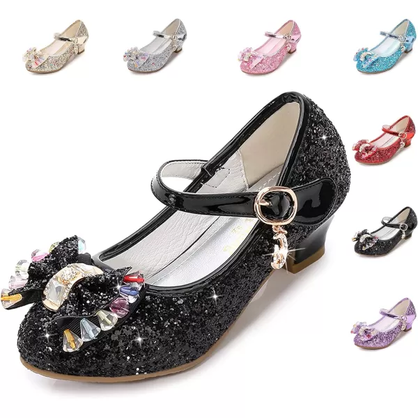 Cadidi Dinos Girls Dress Shoes Wedding Party Heel Mary Jane Princess Flower Shoes 