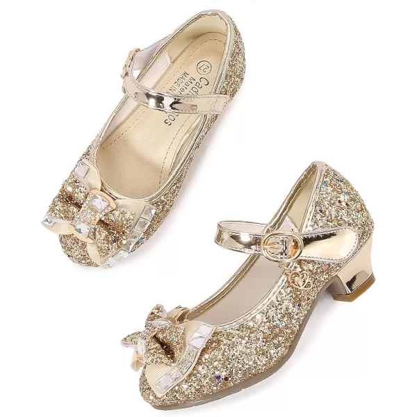 Cadidi Dinos Little Big Girl's Adorable Sparkle Princess Party Girls Dress Shoes
