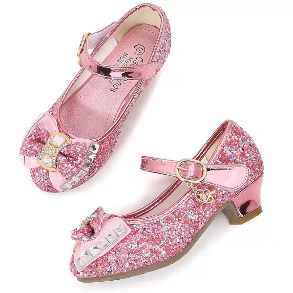 Cadidi Dinos Little Big Girl's Adorable Sparkle Princess Party Girls Dress Shoes