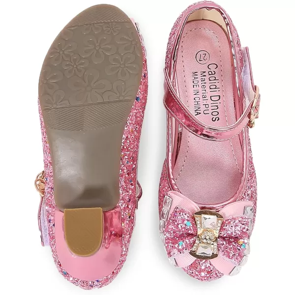 Cadidi Dinos Little Big Girl's Adorable Sparkle Princess Party Girls Dress Shoes