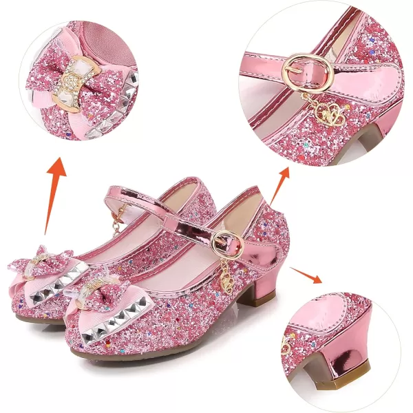 Cadidi Dinos Little Big Girl's Adorable Sparkle Princess Party Girls Dress Shoes