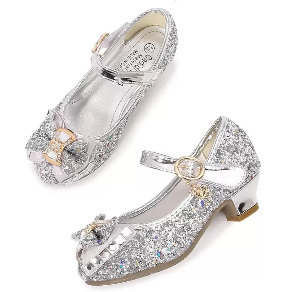 Cadidi Dinos Little Big Girl's Adorable Sparkle Princess Party Girls Dress Shoes
