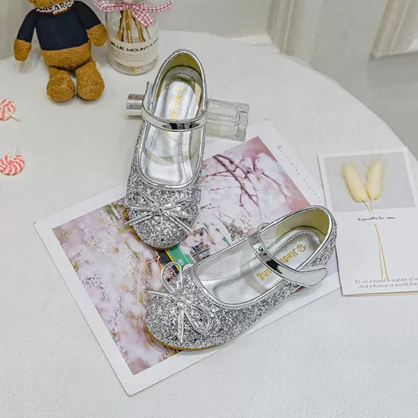 Cadidi Dinos Little Big Girl's Adorable Sparkle Princess Party Girls Dress Shoes