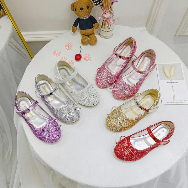 Cadidi Dinos Little Big Girl's Adorable Sparkle Princess Party Girls Dress Shoes