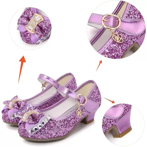 Cadidi Dinos Little Big Girl's Adorable Sparkle Princess Party Girls Dress Shoes