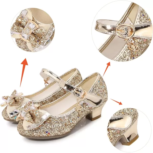 Cadidi Dinos Little Big Girl's Adorable Sparkle Princess Party Girls Dress Shoes