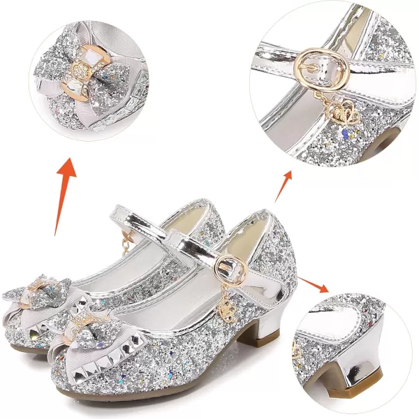 Cadidi Dinos Little Big Girl's Adorable Sparkle Princess Party Girls Dress Shoes
