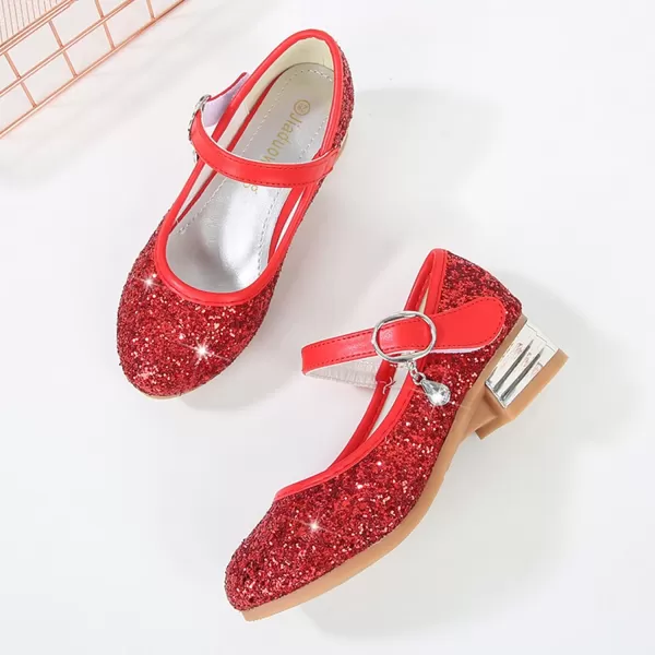 Girls Dress Shoes Party Princess Glitter Red Shoes  9 M US Toddler
