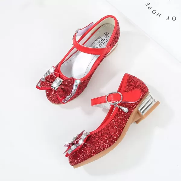 Girls Dress Shoes Wedding Party Princess Glitter Red Shoes  9 M US Toddler