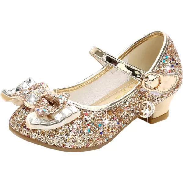 Cadidi Dinos Girls Dress Shoes Wedding Party Heel Mary Jane Princess Flower Shoes 