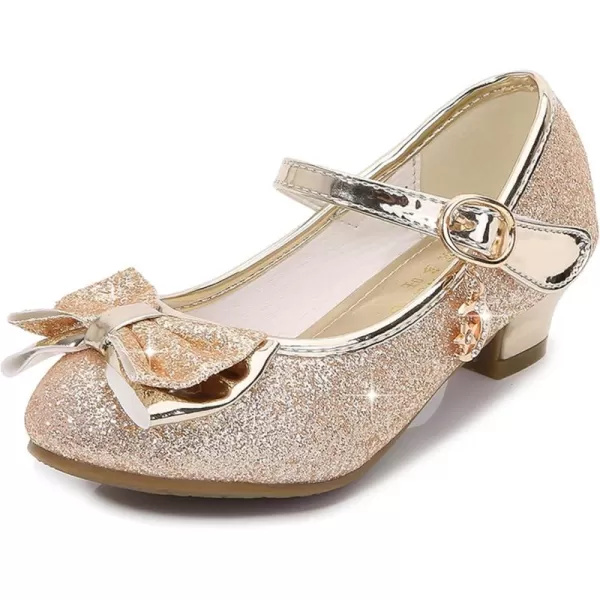 Cadidi Dinos Girls Dress Shoes Wedding Party Heel Mary Jane Princess Flower Shoes 