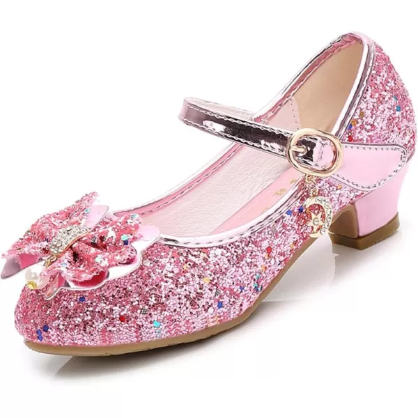 Cadidi Dinos Girls Dress Shoes Wedding Party Heel Mary Jane Princess Flower Shoes 