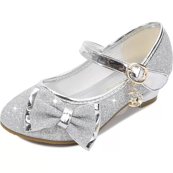 Cadidi Dinos Girls Dress Shoes Wedding Party Heel Mary Jane Princess Flower Shoes 