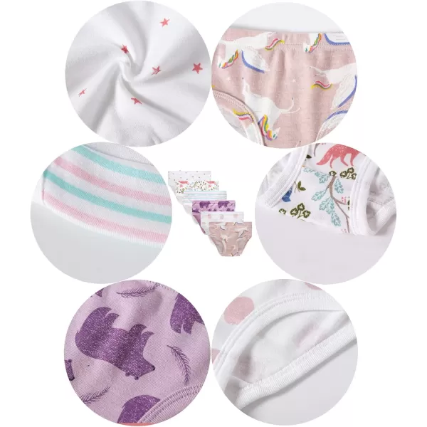 Cadidi Dinos Baby Soft Cotton Underwear Little Girls'Briefs Toddler Undies