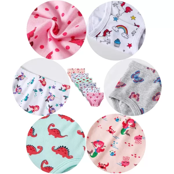 Cadidi Dinos Baby Soft Cotton Underwear Little Girls'Briefs Toddler Undies