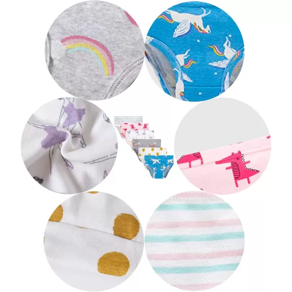 Cadidi Dinos Baby Soft Cotton Underwear Little Girls'Briefs Toddler Undies