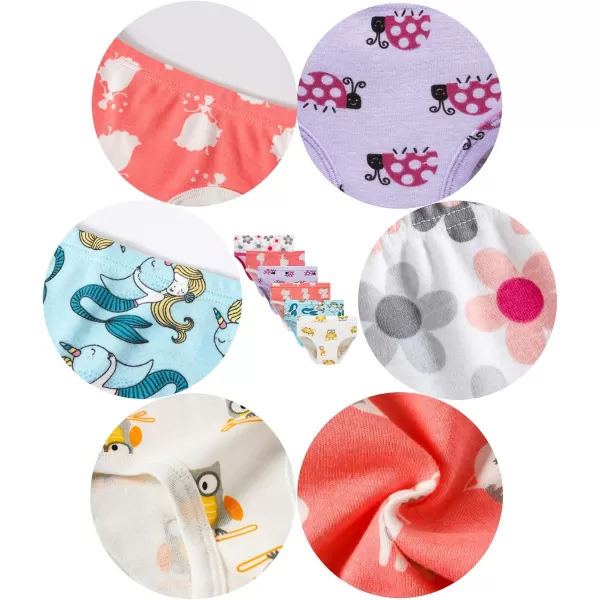 Cadidi Dinos Baby Soft Cotton Underwear Little Girls'Briefs Toddler Undies