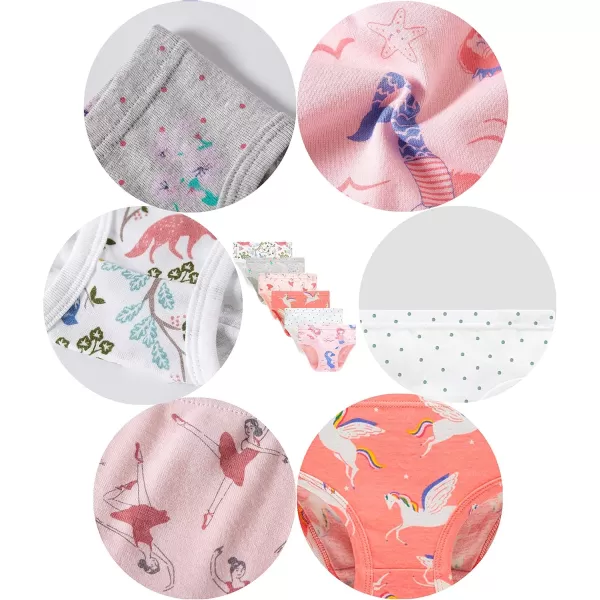 Cadidi Dinos Baby Soft Cotton Underwear Little Girls'Briefs Toddler Undies