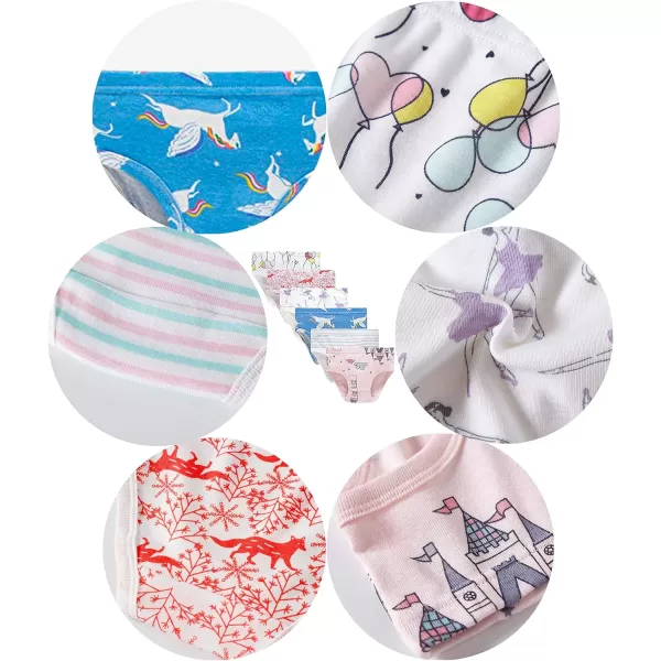 Cadidi Dinos Baby Soft Cotton Underwear Little Girls'Briefs Toddler Undies