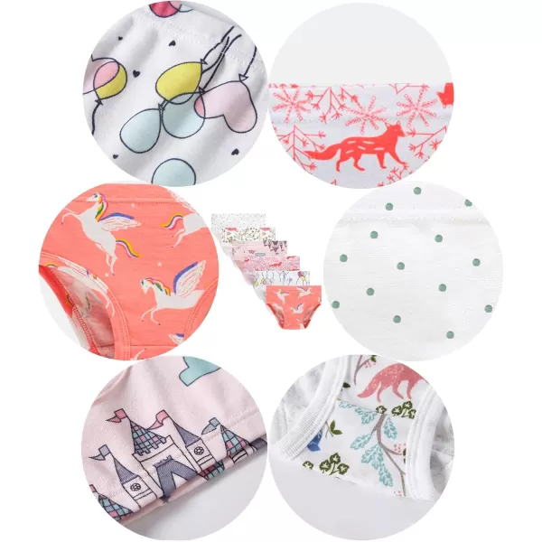 Cadidi Dinos Baby Soft Cotton Underwear Little Girls'Briefs Toddler Undies