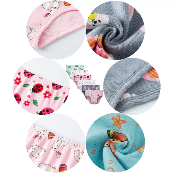 Cadidi Dinos Baby Soft Cotton Underwear Little Girls'Briefs Toddler Undies