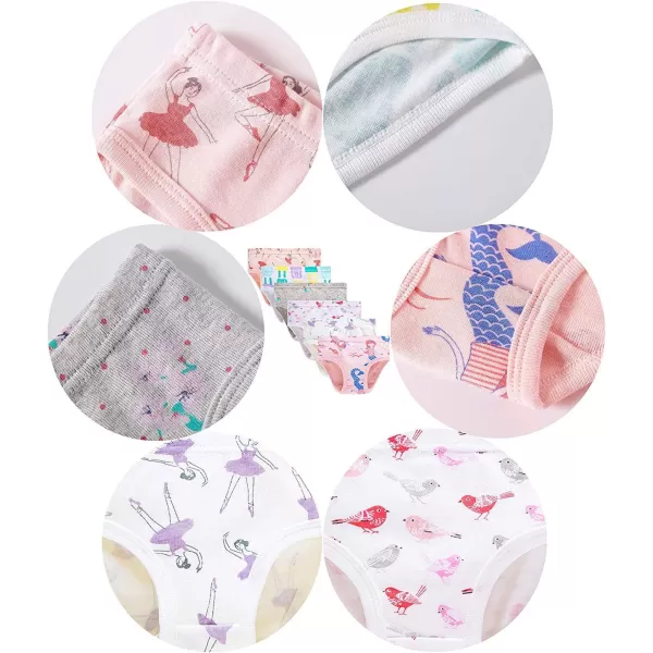 Cadidi Dinos Baby Soft Cotton Underwear Little Girls'Briefs Toddler Undies