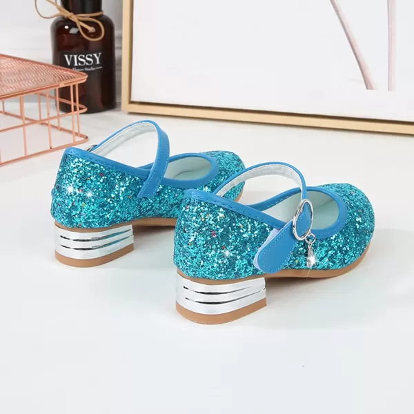 Cadidi Dinos Girls Dress Shoes Party Princess Glitter Blue Shoes  9 M US Toddler