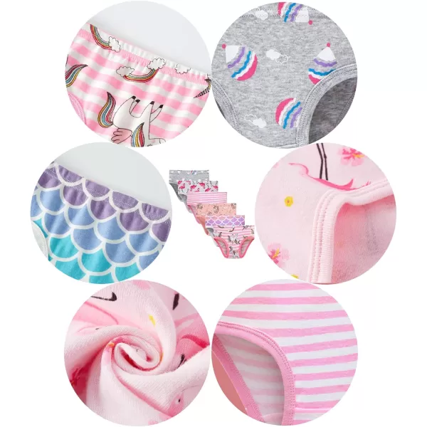 Cadidi Dinos Little Girls' Soft Cotton Underwear Kids Cool Breathable Comfort Panty Briefs Toddler Undies