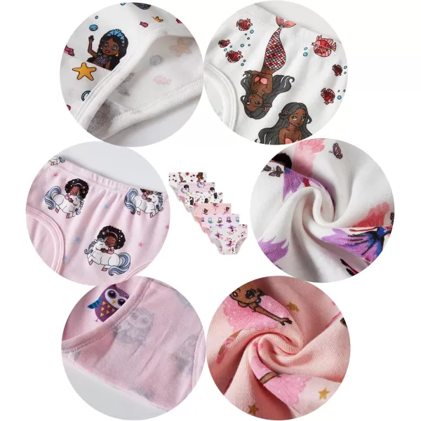 Cadidi Dinos Little Girls' Soft Cotton Underwear Kids Cool Breathable Comfort Panty Briefs Toddler Undies