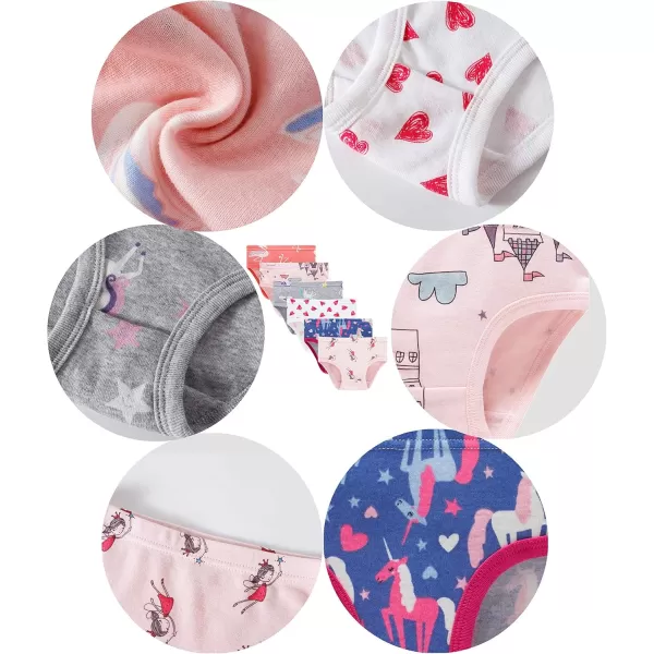 Cadidi Dinos Little Girls' Soft Cotton Underwear Kids Cool Breathable Comfort Panty Briefs Toddler Undies
