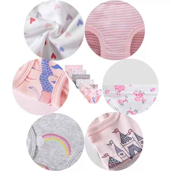 Cadidi Dinos Little Girls' Soft Cotton Underwear Kids Cool Breathable Comfort Panty Briefs Toddler Undies