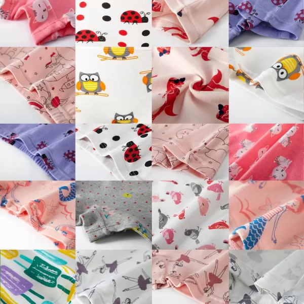 Cadidi Dinos Little Girls' Soft Cotton Underwear Kids Cool Breathable Comfort Panty Briefs Toddler Undies