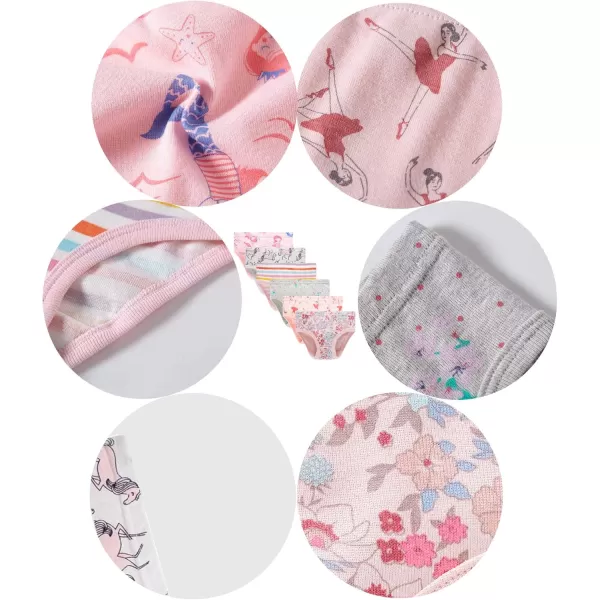 Cadidi Dinos Little Girls' Soft Cotton Underwear Kids Cool Breathable Comfort Panty Briefs Toddler Undies