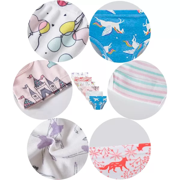 Cadidi Dinos Little Girls' Soft Cotton Underwear Kids Cool Breathable Comfort Panty Briefs Toddler Undies