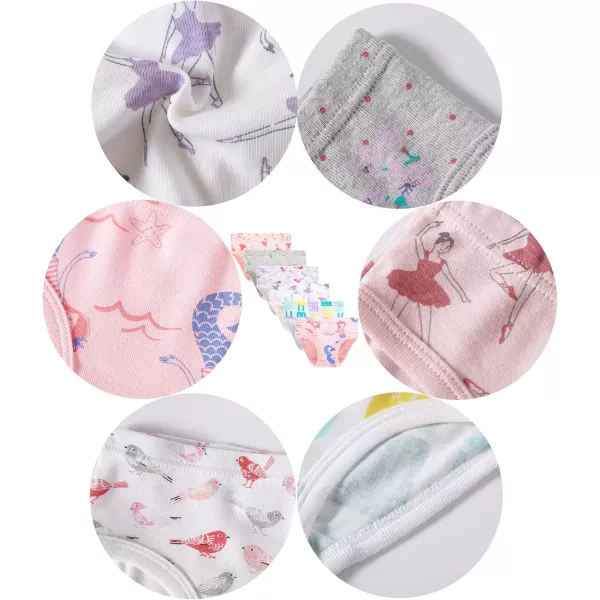 Cadidi Dinos Little Girls' Soft Cotton Underwear Kids Cool Breathable Comfort Panty Briefs Toddler Undies