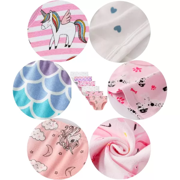 Cadidi Dinos Little Girls' Soft Cotton Underwear Kids Cool Breathable Comfort Panty Briefs Toddler Undies