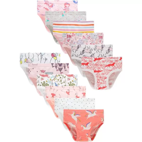 Cadidi Dinos Baby Soft Cotton Underwear Little Girls'Briefs Toddler Undies