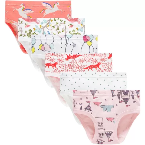 Cadidi Dinos Baby Soft Cotton Underwear Little Girls'Briefs Toddler Undies
