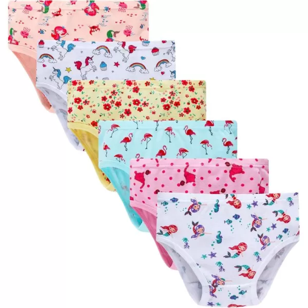 Cadidi Dinos Baby Soft Cotton Underwear Little Girls'Briefs Toddler Undies