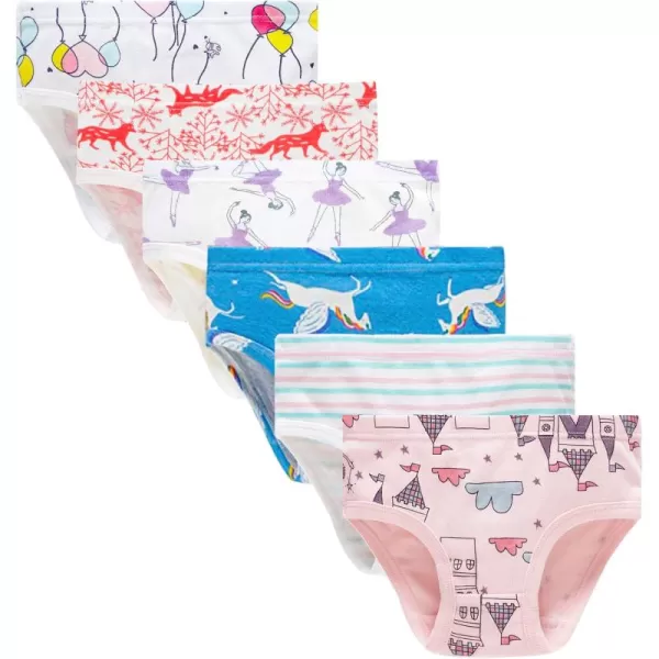 Cadidi Dinos Baby Soft Cotton Underwear Little Girls'Briefs Toddler Undies